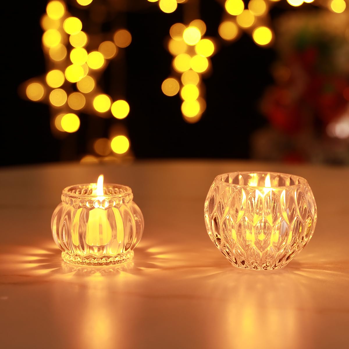 2 tazze sferiche per candele votive in vetro trasparente per candele votive fai da te per realizzare feste di compleanno, decorazioni di nozze