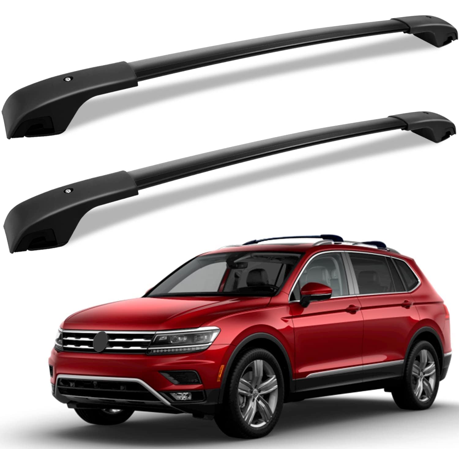 2 Stück Aluminium Dachträger Querstangen für VW Tiguan 2018-2023, Autodachträger Dachgepäckträger Relingträger Gepäckablage Auto Accessories