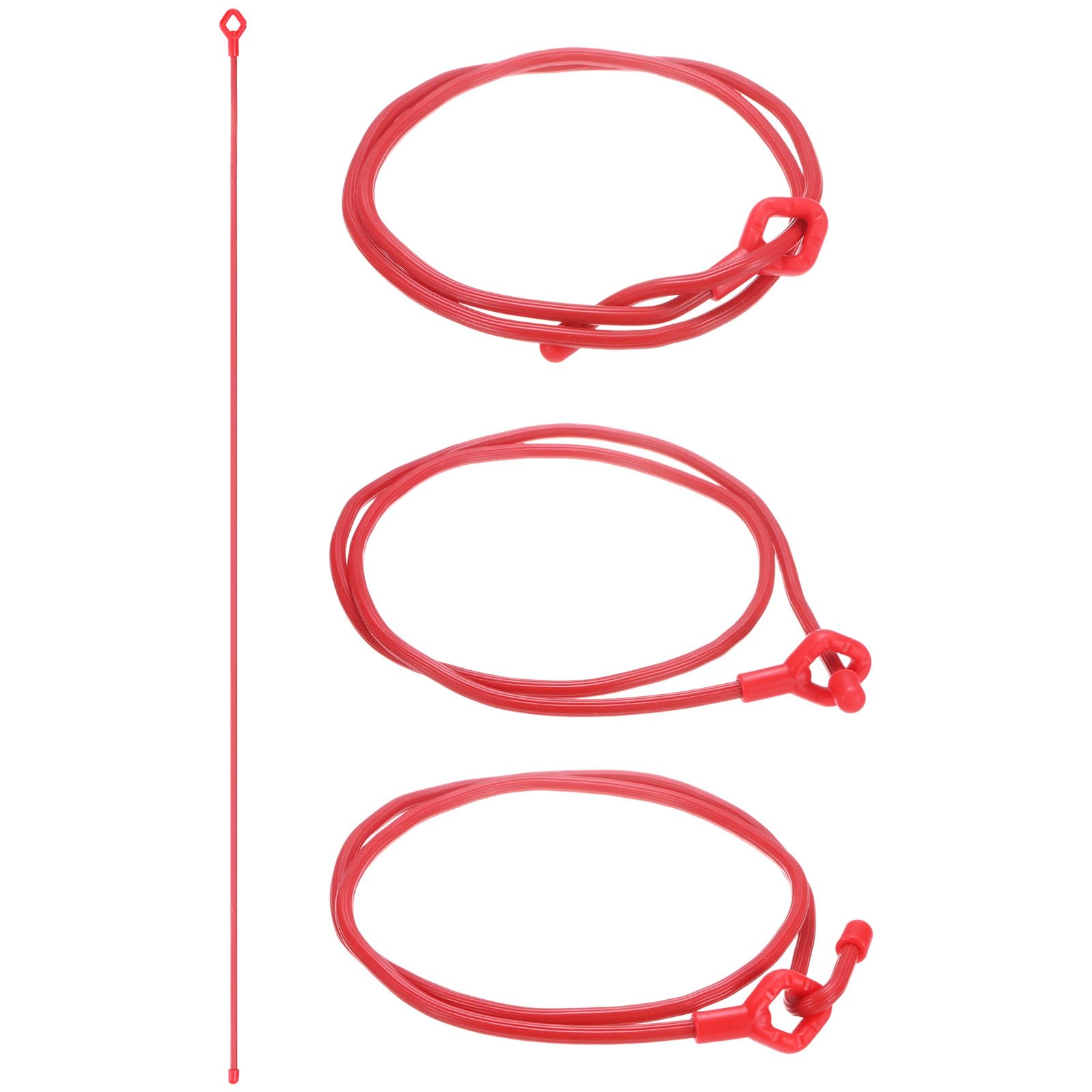 Attaches réglables pour plantes M METERXITY en silicone rouge de 81 cm x4