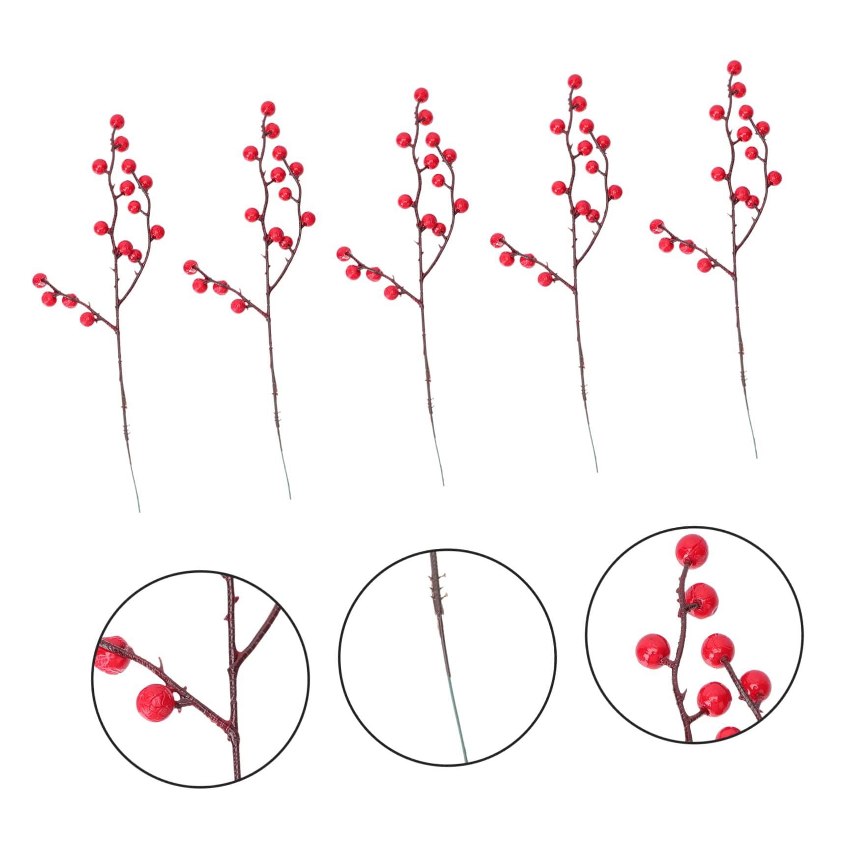 STOBAZA 80pièces Tiges De Houx Artificiel pour Décoration De Noël Accessoires Fête Et pour Table Mariages Et Événements Festifs