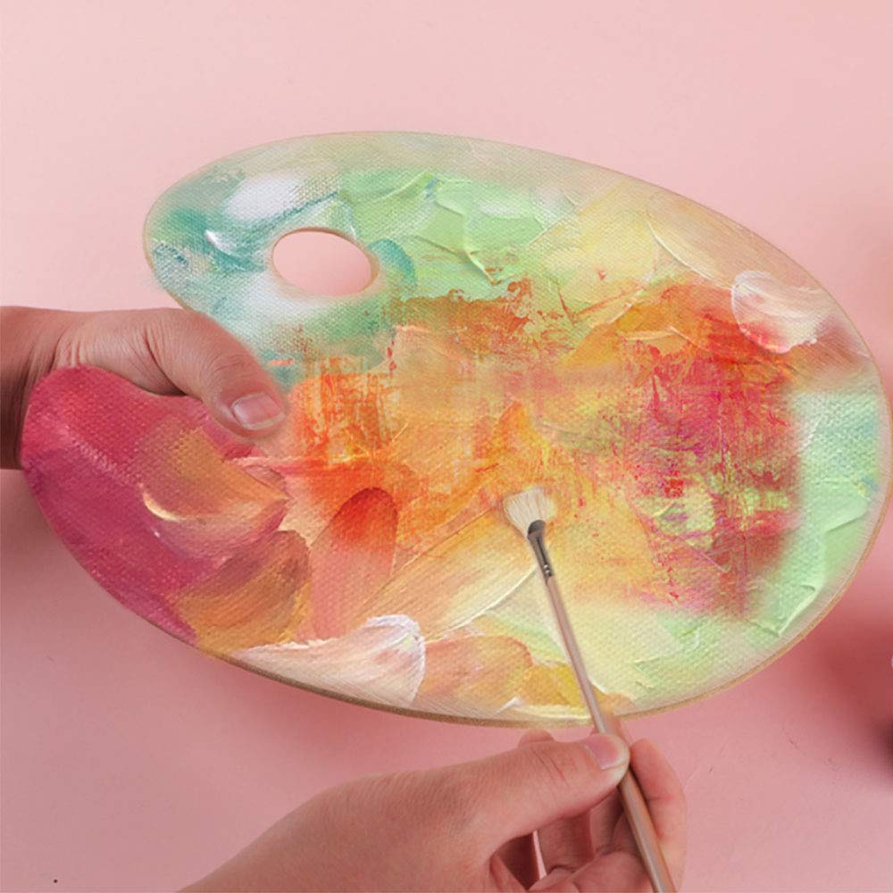 Housoutil Palette De Peinture En Bois Vintage Avec Trou Pour Le