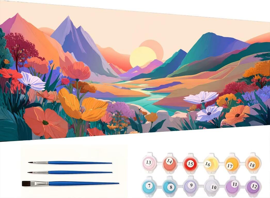 Pintar por Numeros Adultos, Caminos De Color, 70x90cm 7JGWX-52