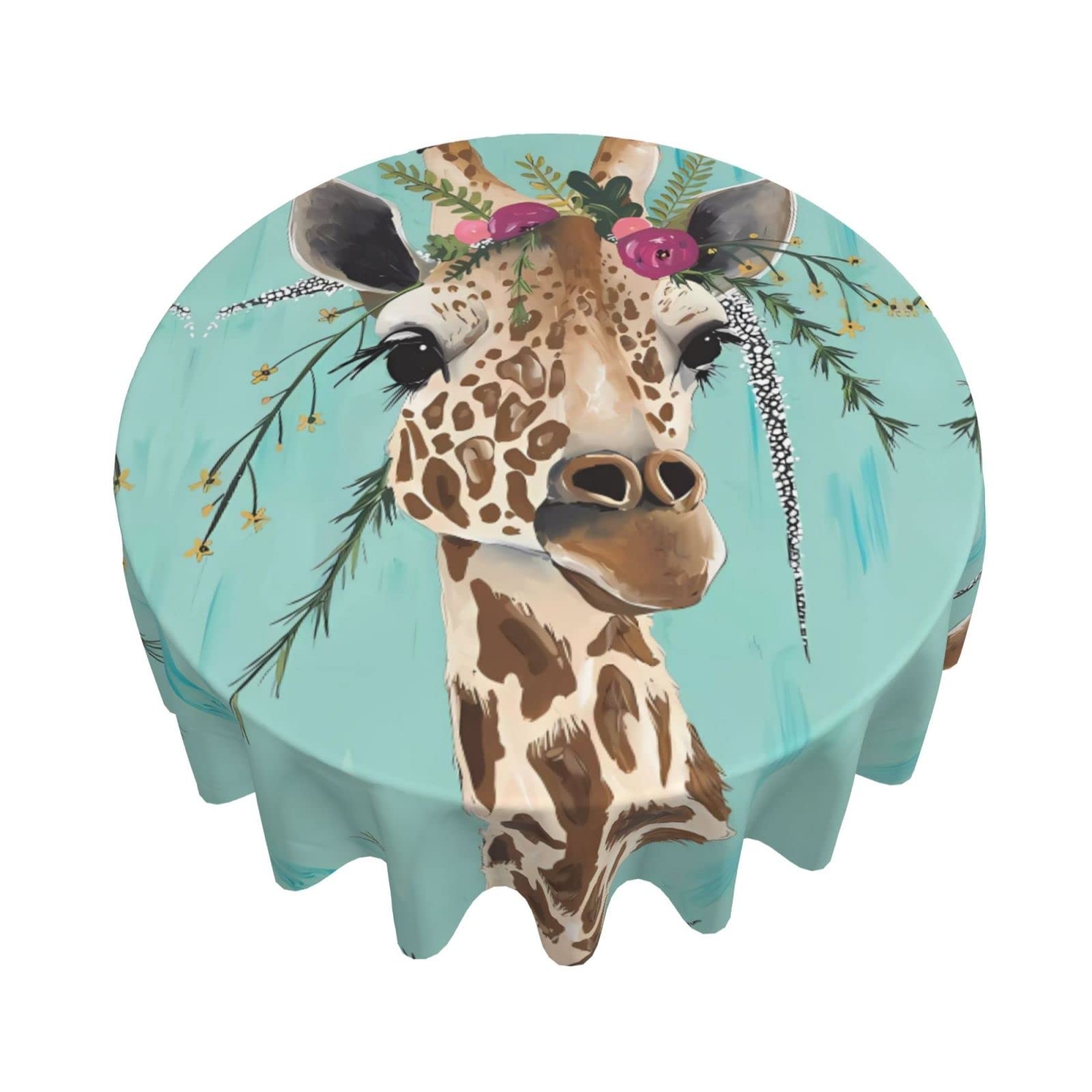 JBYJBX Nappe Ronde De 152,4 Cm Avec Imprimé Girafe De