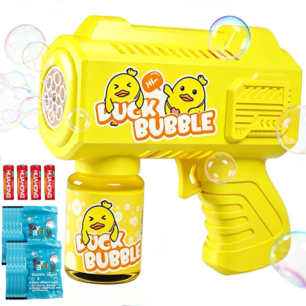 Bubble Guns Kit, Portable Bubble Making Toys, Automatic Bubble Maker Blower Machine, Boys Girls Birthday Party Bubble Makers, Summer Outdoor Garden Party Games Toy-A