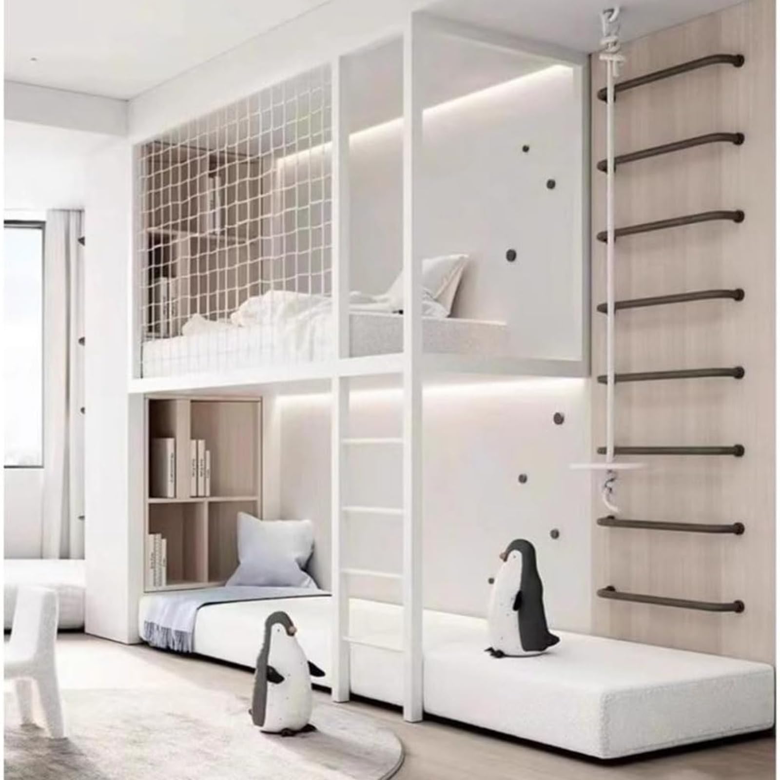 Barras de agarre para parques infantiles interiores y exteriores, marcos de escalada, casas de árboles, escaleras de pared, juego de 8 accesorios duraderos
