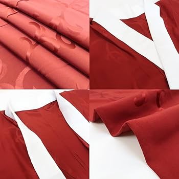 Amazon.co.jp: H-682 正絹 単衣『コチニールレッド×モダン