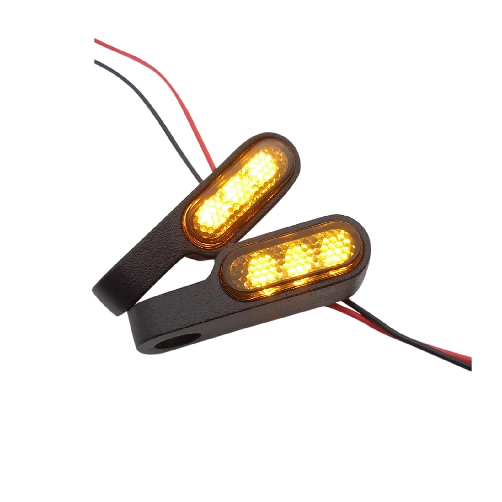 Intermitentes de moto Luces LED de para giro para motocicleta, luces intermitentes para manillar, lámpara 12V para accesorios para Scooter, 2 uds