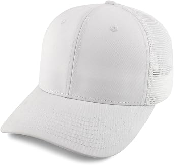 Trendy Apparel Shop Oversize XXL 6 Panel Structured Curved Bill Mesh Snapback Trucker Cap