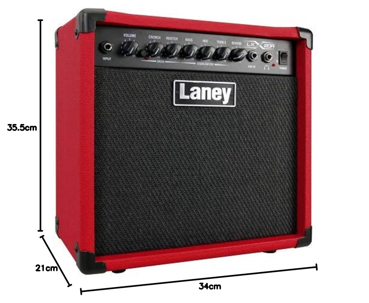 Laney LX20R LX Series - Guitar Combo Amp - 20 Watt - Red