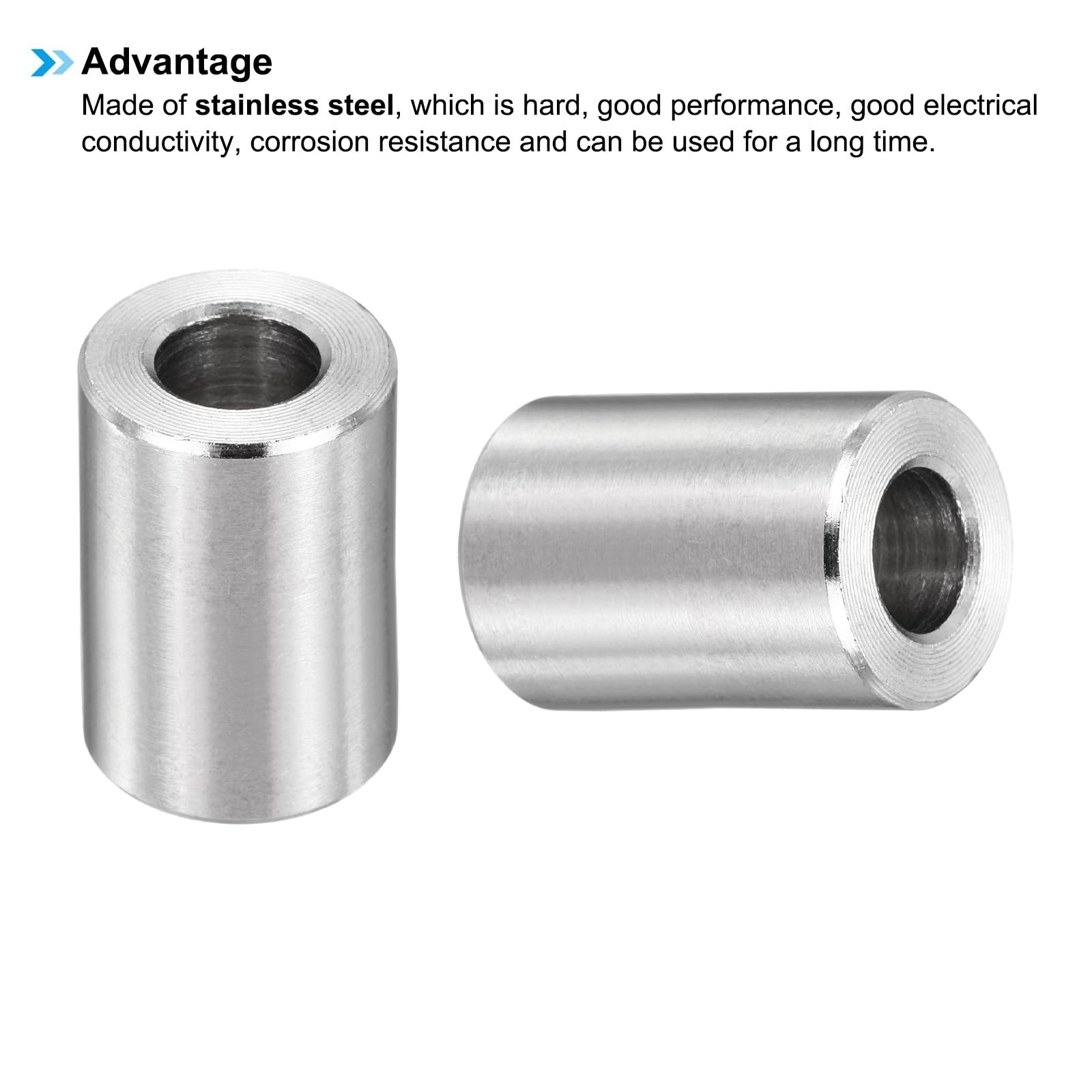 PATIKIL M6 Stainless Steel Spacers, 12Pcs Metal Spacer 6mm ID x 12mm OD x 18mm L Screw Standoff for 1/4" or M6 Screw - Image 4