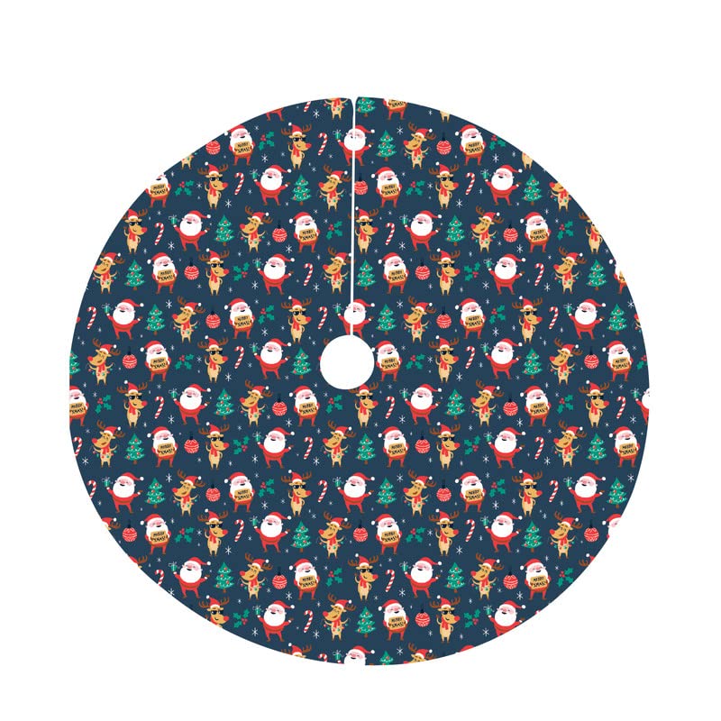 TheYaYaCafe 24 inches Round Double Layer Velvet Christmas Tree Skirt | Xmas Tree Skirt for Home Decoration