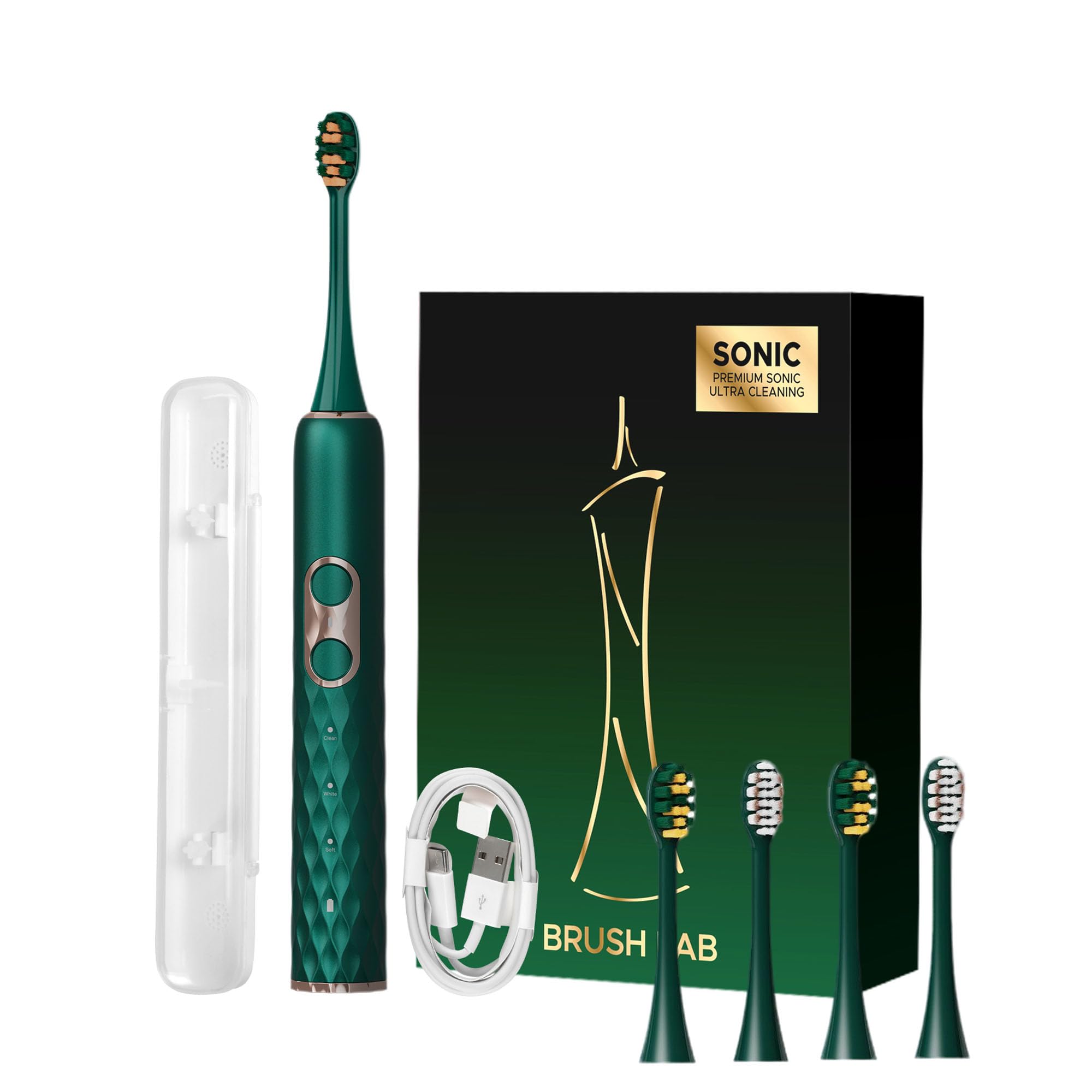 OralGos Escova de Dente Elétrica Sônica para Adultos