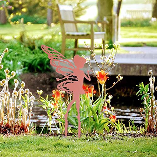 Srliya Stakes Garden Metal Decorative Garden Stakes Fairy Silhouette Metal Yard Stakes Arts Outdoor Garden Decor Spring Decor #TOP2
