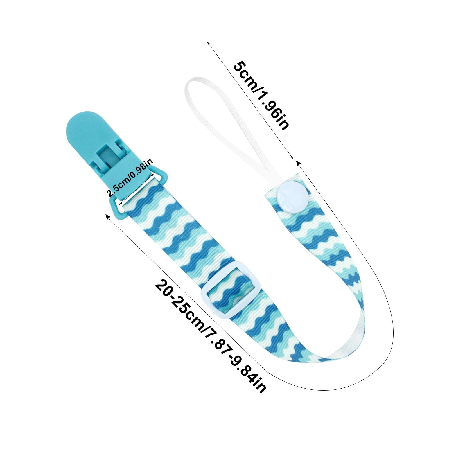 Clip per ciuccio per bambini Catena per dentizione in silicone morbido Giocattolo per bambini Porta capezzoli per neonati regolabile Clip per ciuccio Passeggino Accessori per neonati  1501