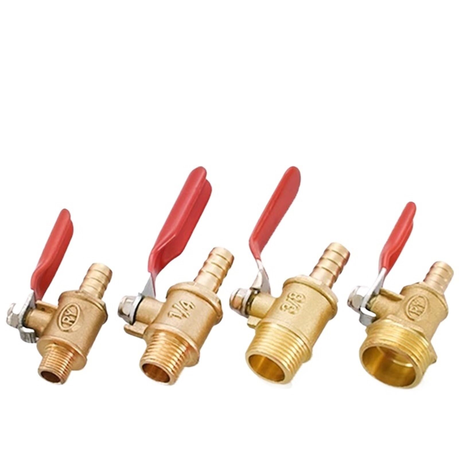 Robinet à boisseau sphérique en laiton massif, adaptateur mâle 1/2" pour tube 10mm durable