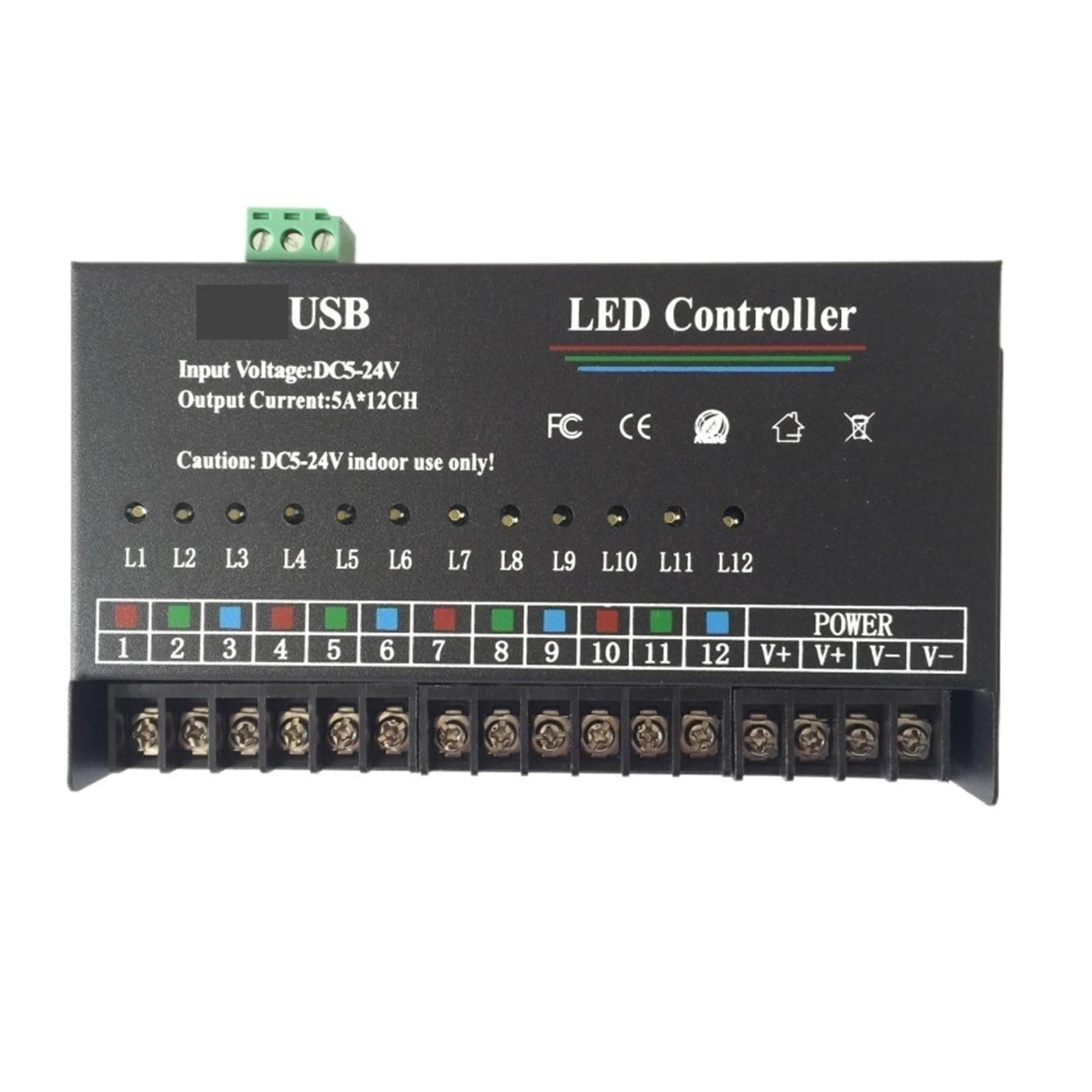 Módulo de barra de luz LED de 12 vías para efectos dinámicos en iluminación de vitrinas DC5-24V