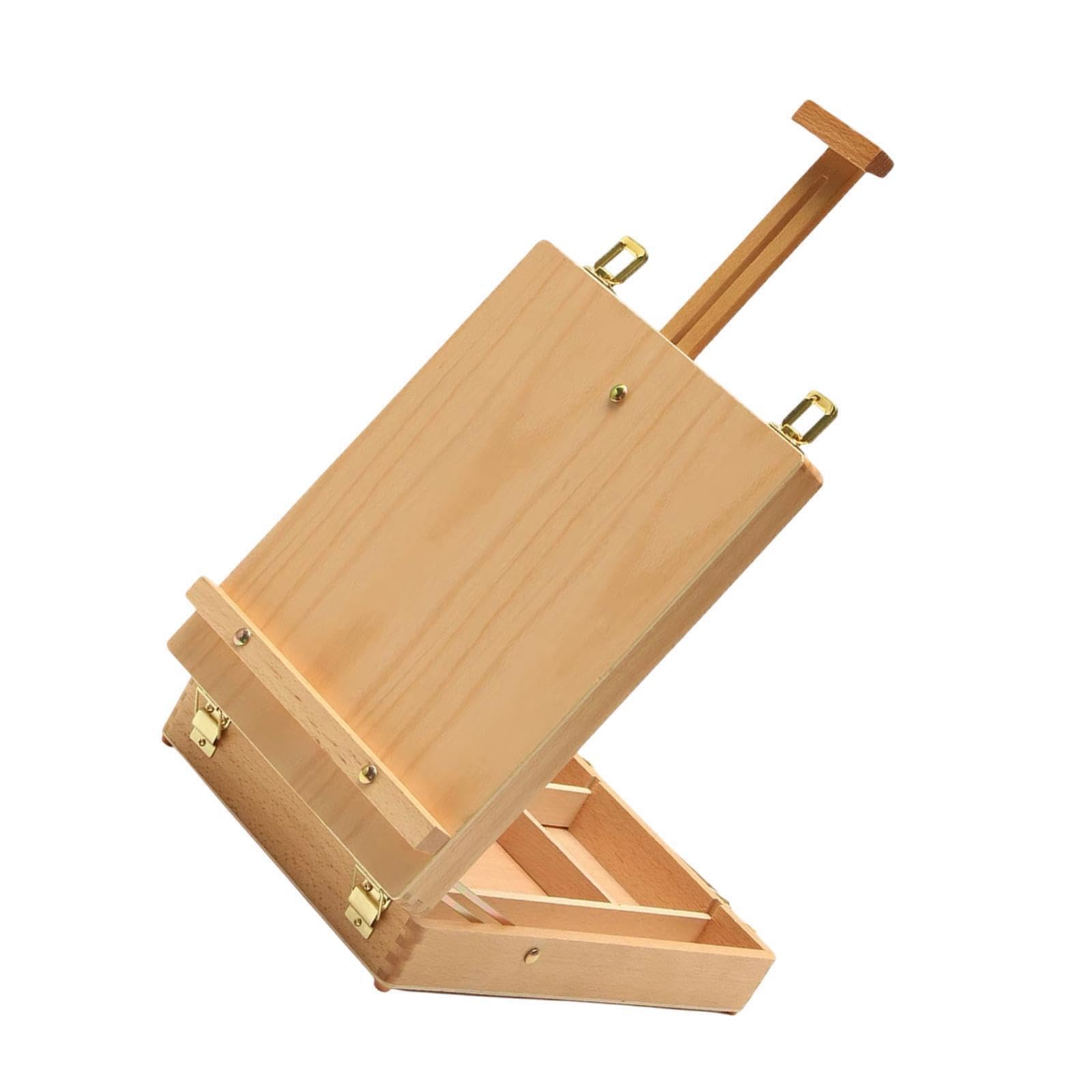 Ailan Boîte de rangement pour matériel d'art : chevalet pour les amateurs de peinture à la recherche d'un rangement durable avec un espace intérieur. Chevalet table en bois réglable pour le