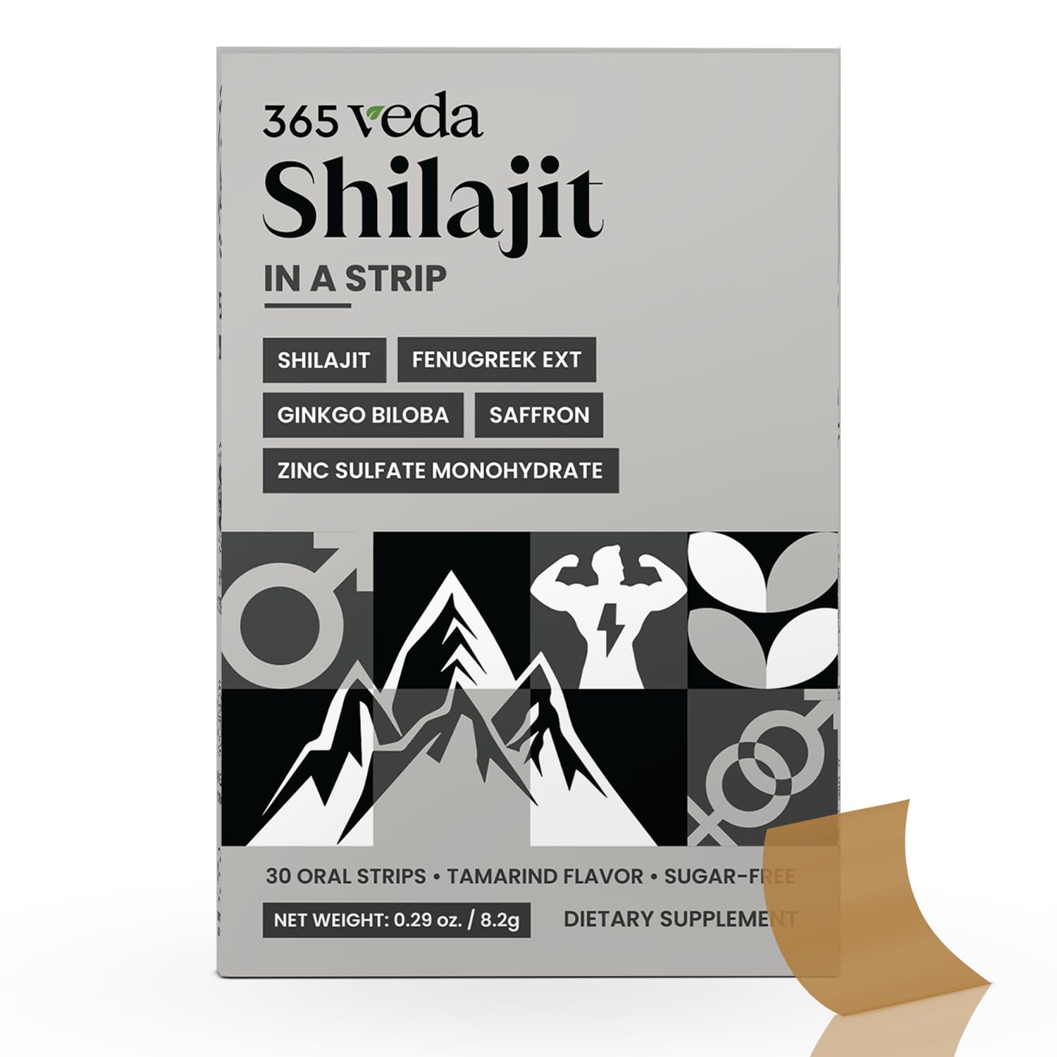 [BRSRECT4DIFWMET3] Shilajit Oral Strips for Men & Women | Himalayan Shilajit Supplement | High Absorption | More Bioavailable | Energy Support | Workout Recovery | Fast Dissolving | Folic Acid 80% | 30 Oral Strips