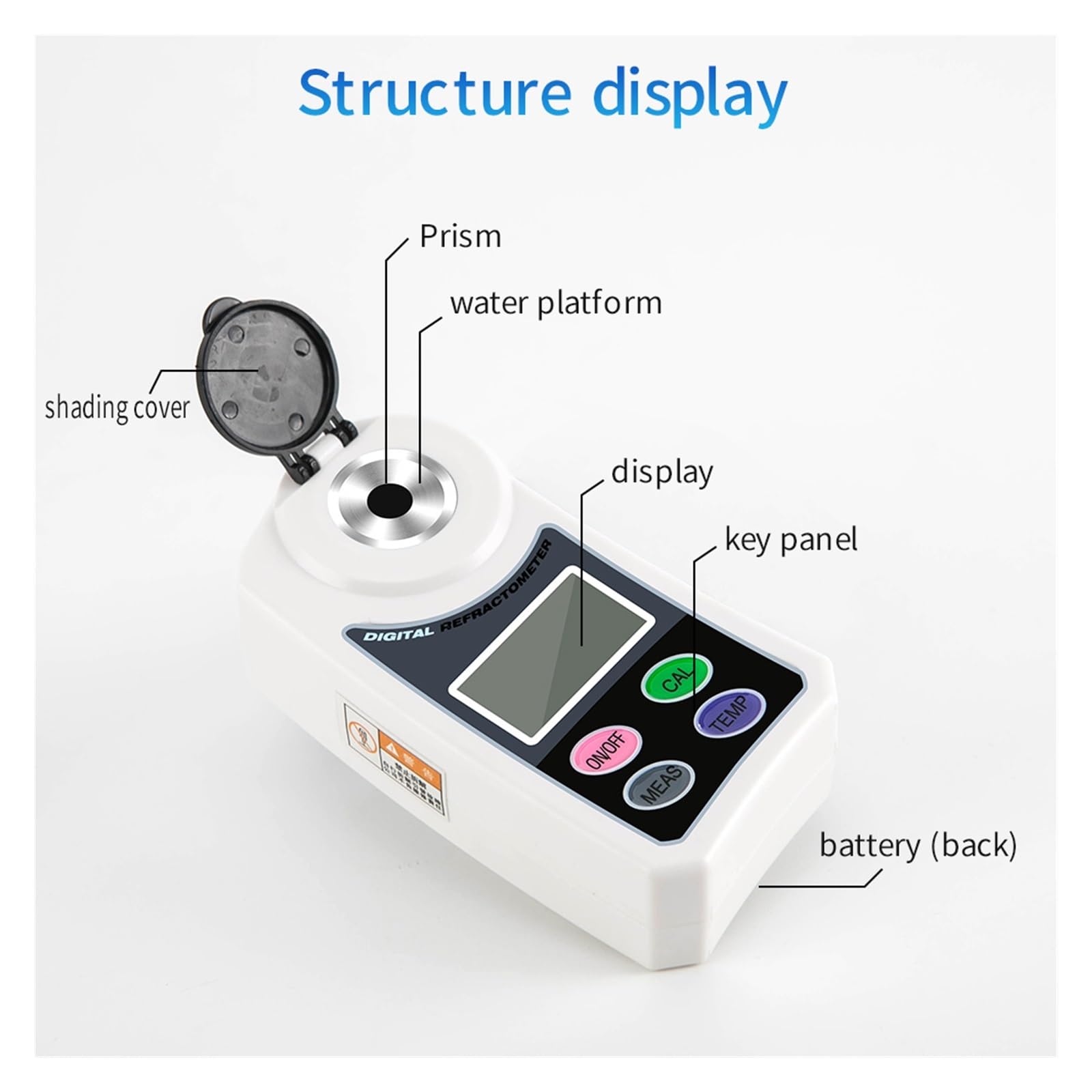 Refraktometer, Handheld 0-55% Digital Honig Auto Refraktometer Optometrie Ausrüstung for Zucker Kaffee Saft Trauben Obst Hohe Präzision