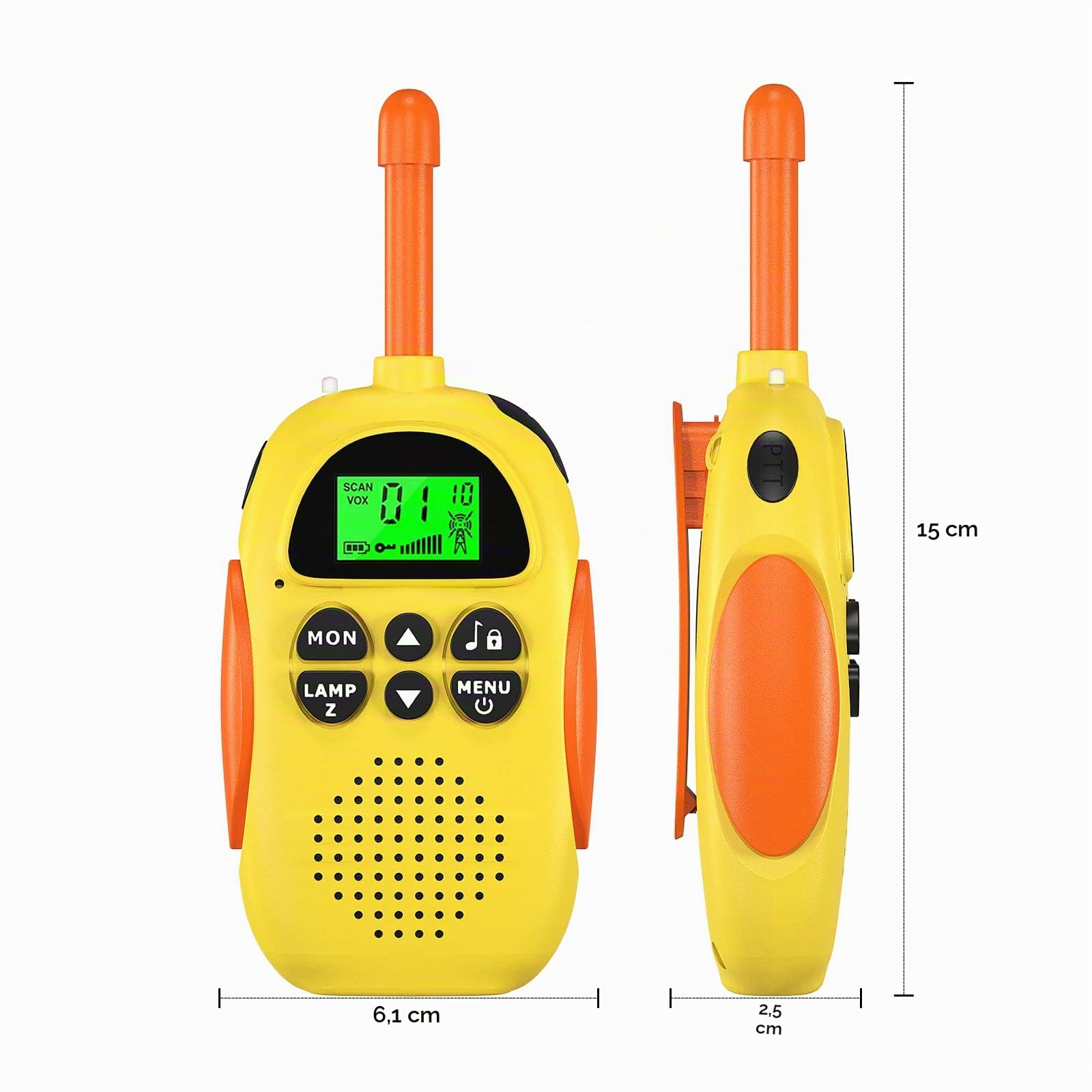 Walkie-talkie Rechargeable Pour Enfants – 10 Canaux, 3 Km De Portée, Dès 3 Ans, Avec Lampe