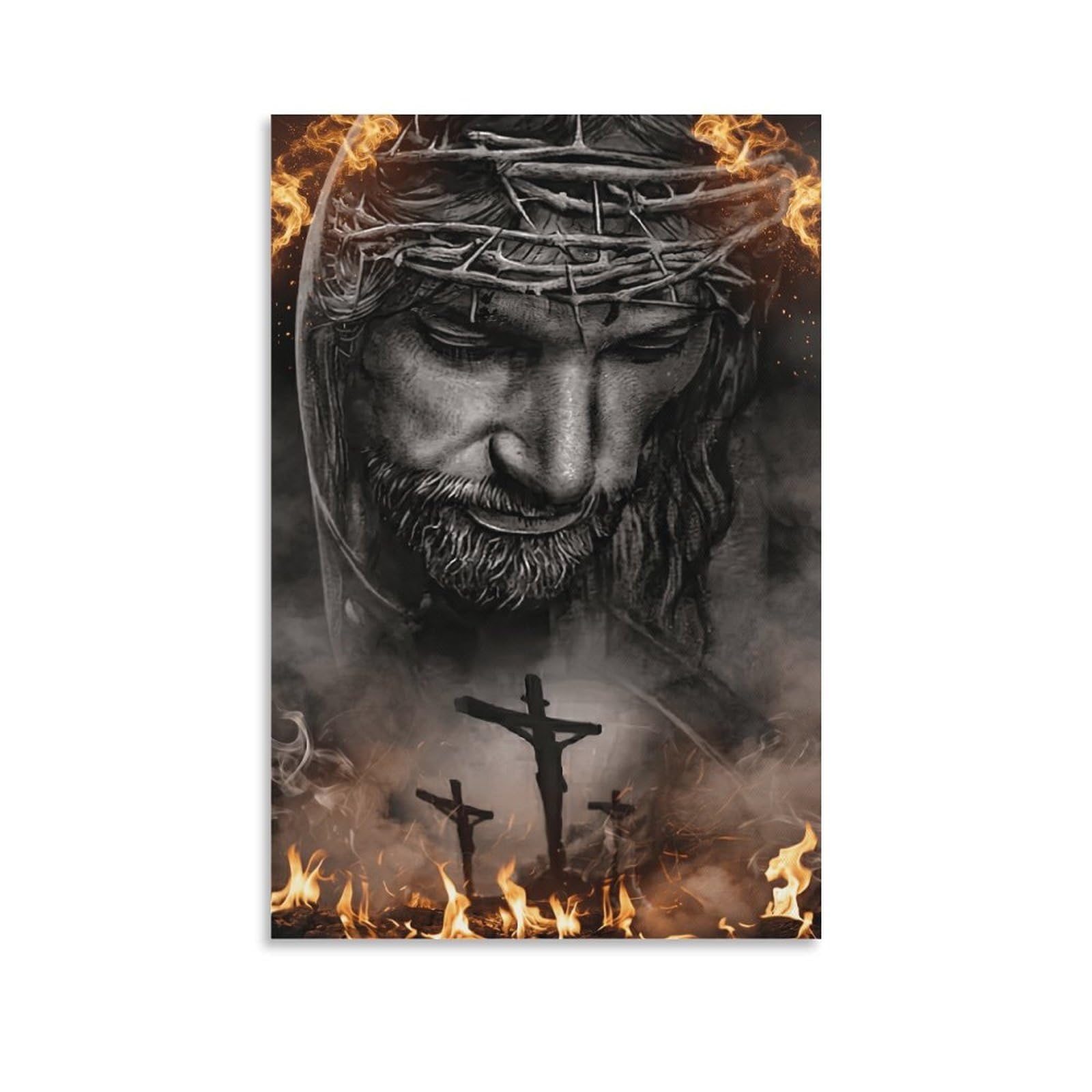 XPASHIQWC Jesus Christ Wall Decor Poster Crosses Canvas Prints Picture Modern Wall Art Picture Wall Hanging for Home Decorations 20x30inch(50x75cm)
