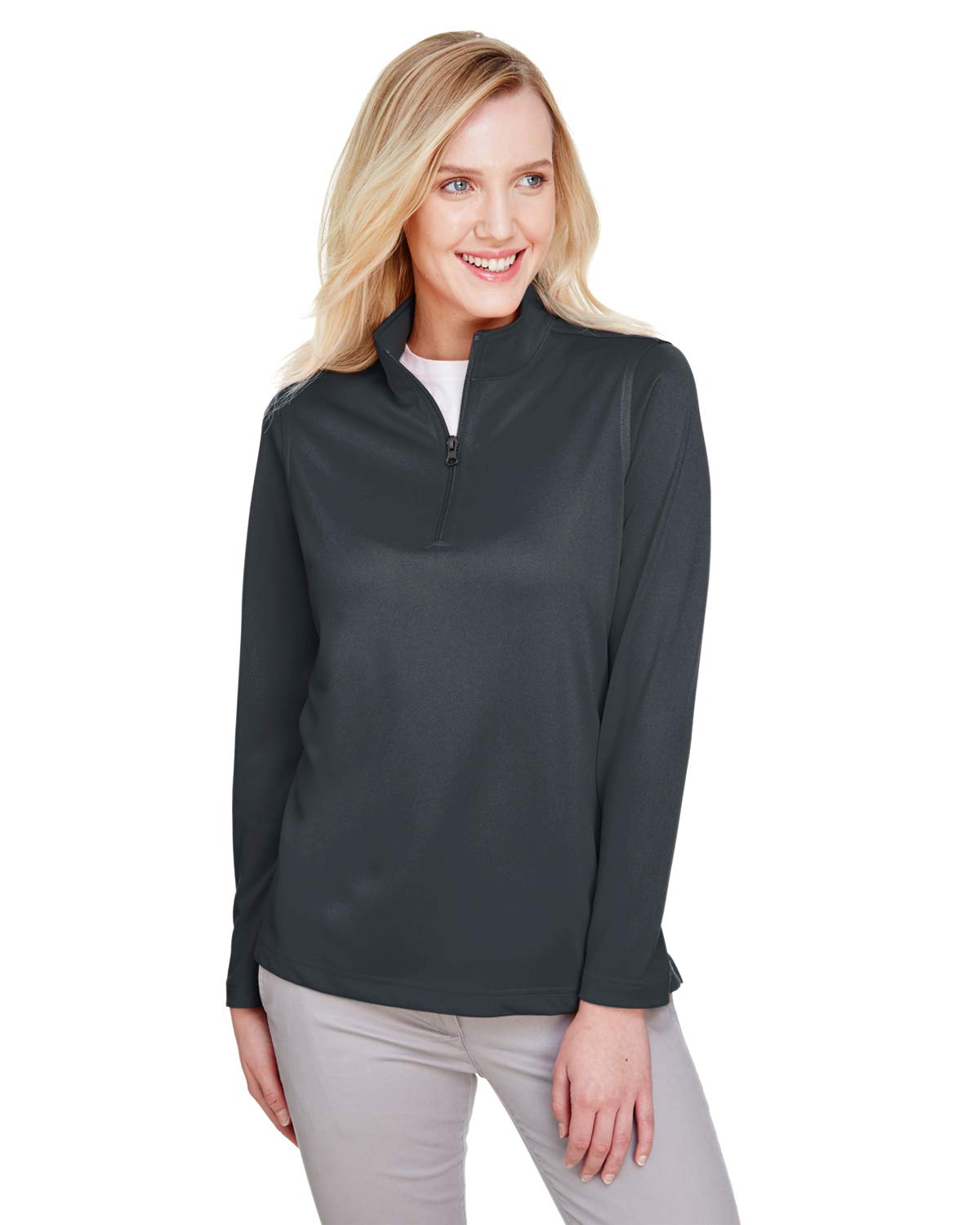 Sudadera de mujer de alta durabilidad Harriton Quarter-Zip XL premium 4
