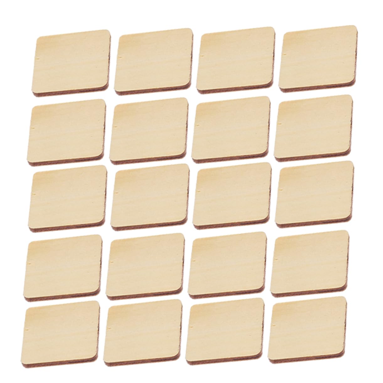 NUOBESTY 5 Juegos Astillas De Madera Cuadradas Madera Manualidades Taco Cuadrado Decoración De Fiesta De Bricolaje Prácticas Artesanías En Recorte De Beige 100 Uds * 5