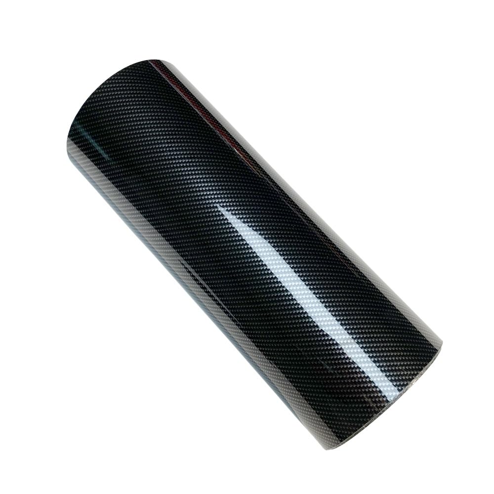 Film carbone 9D brillant noir anti-rayures pour rénover l'intérieur auto