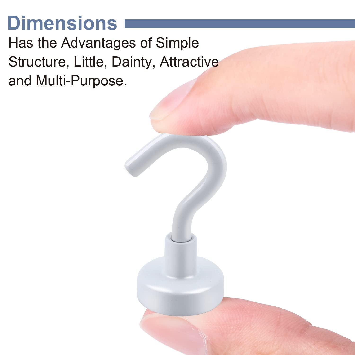 Heavy Duty Magnetic Hooks - Holds 30 lbs -7