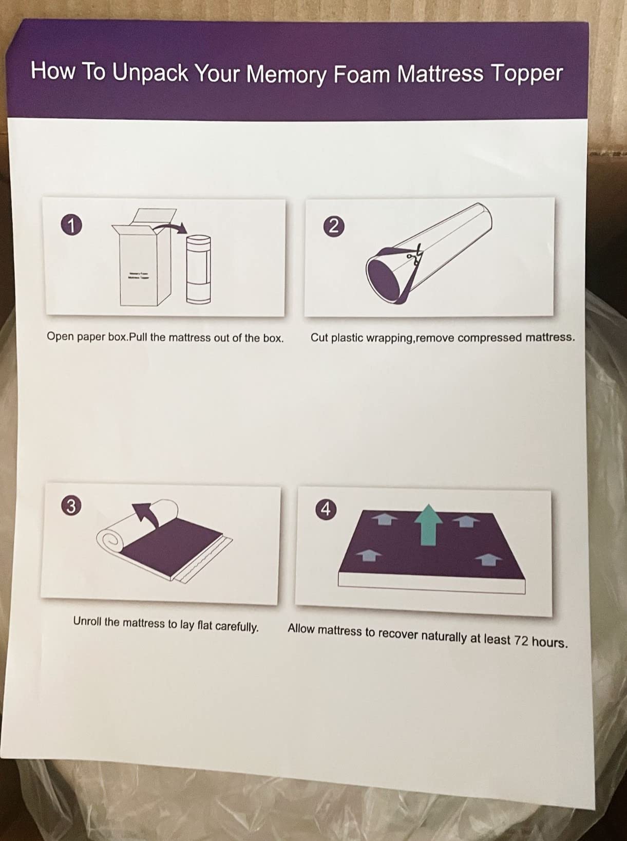 28/mo Finance Fiberluxury 3 Inch Gel Infused Memory Foam Mattress