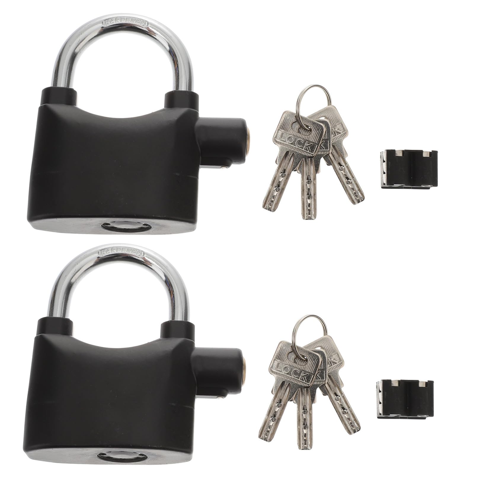 2 Candados Alarma para Bicicleta y Motocicleta en Forma de U, Diseño Compacto, Sonido de Alta, Fáciles de Transportar, 3 Llaves, Ideales para Uso Exterior y Seguridad en Puertas