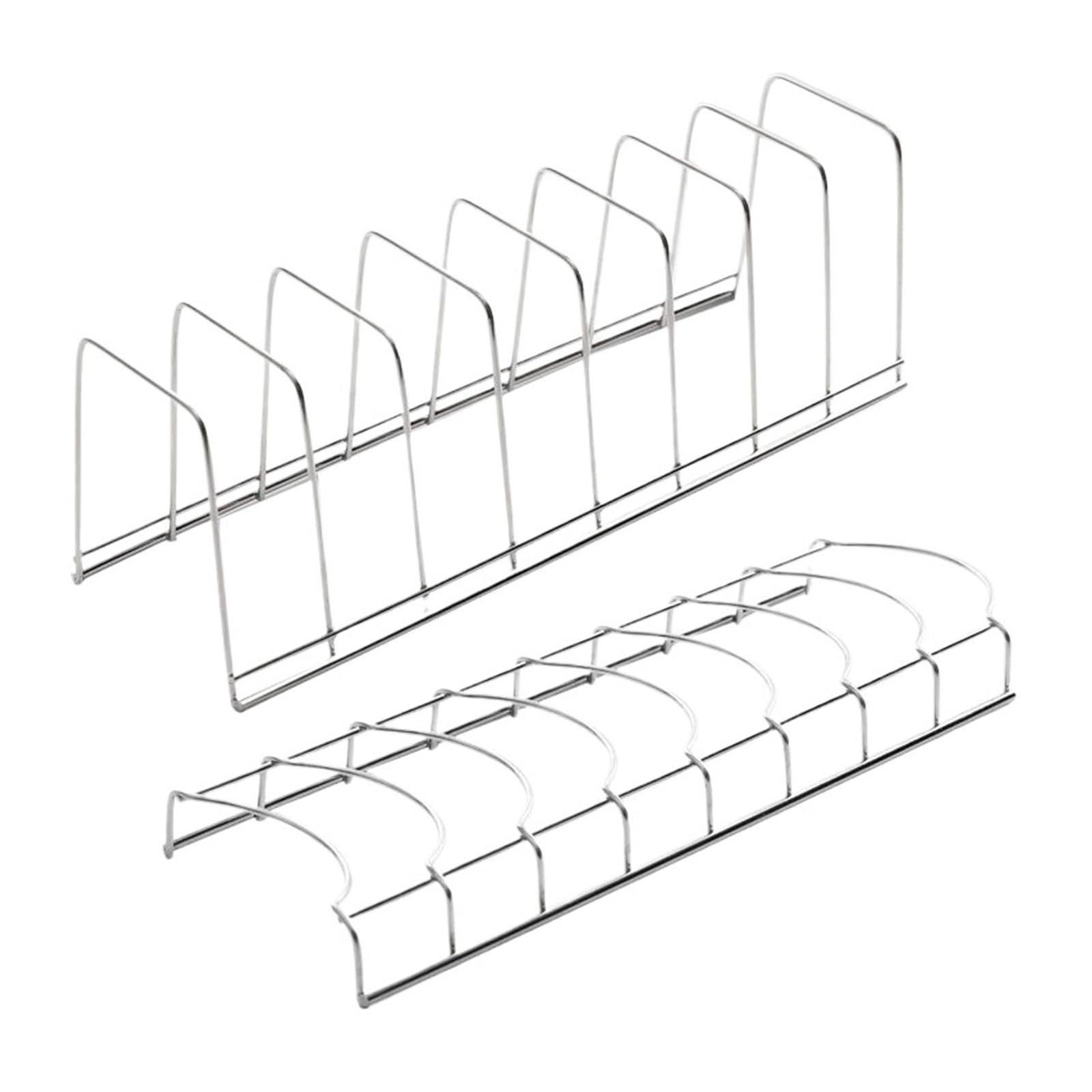 Aufbewahrungsartefakt for Schüssel und Geschirr aus Edelstahl, Abtropfgestell for den Tisch, Küche Halterung(Combination Set)