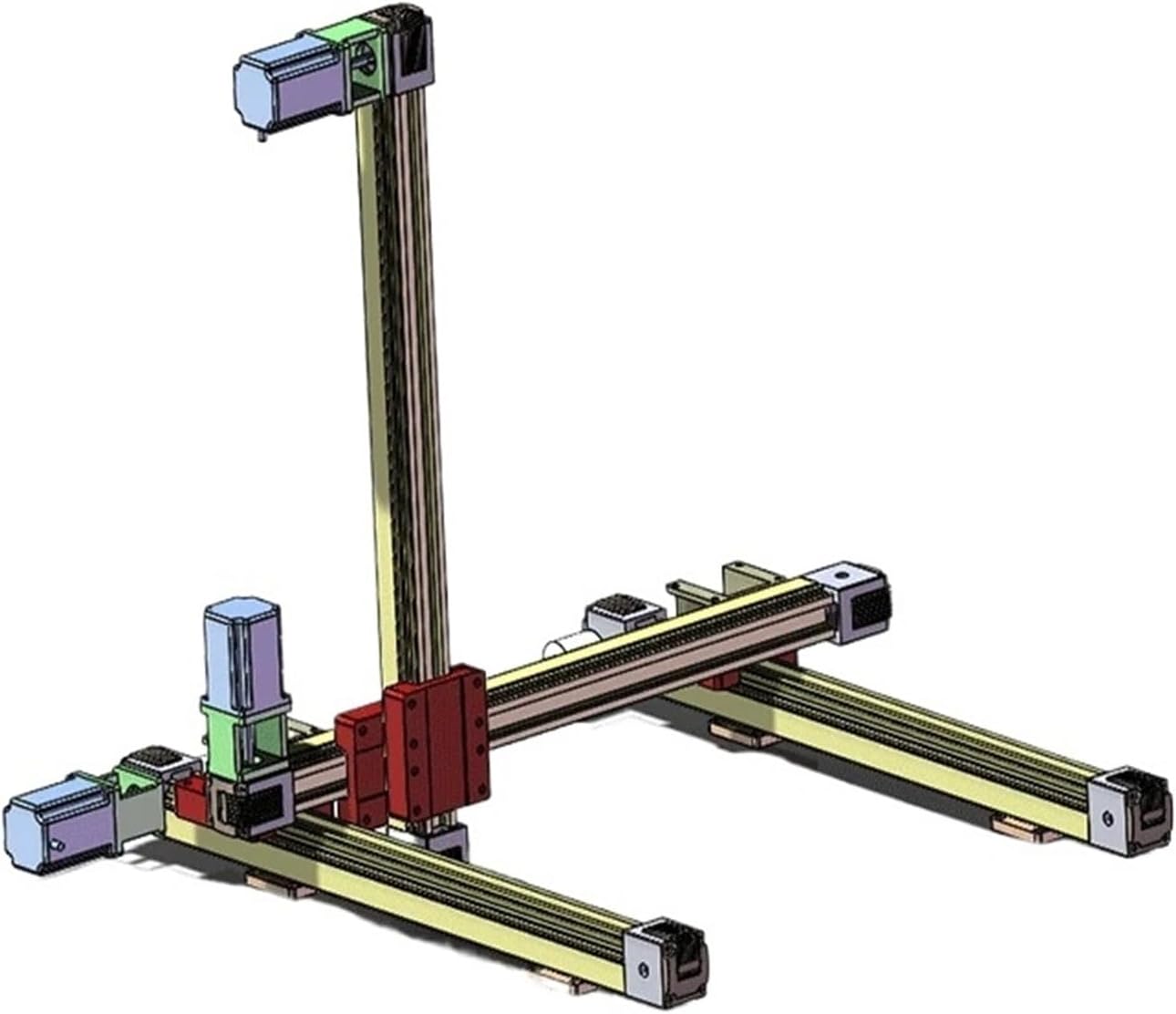 High Speed Precision LHA4572 Synchronous Belt Slide Module XYZ Three-axis Gantry Linear Shaft Actuator Guide Rail Workbench(Z Axis 800mm Stroke,Customize Size)
