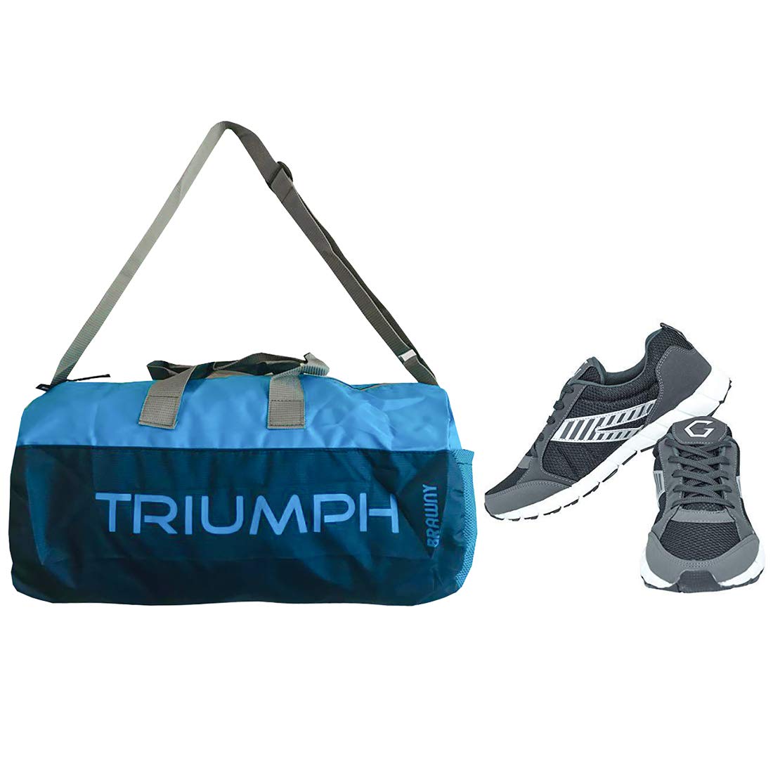 Nx-2 Black/Grey Size-7 With Triumph Gym Bag Brawny Pro-33 Navy/Grey-image-26