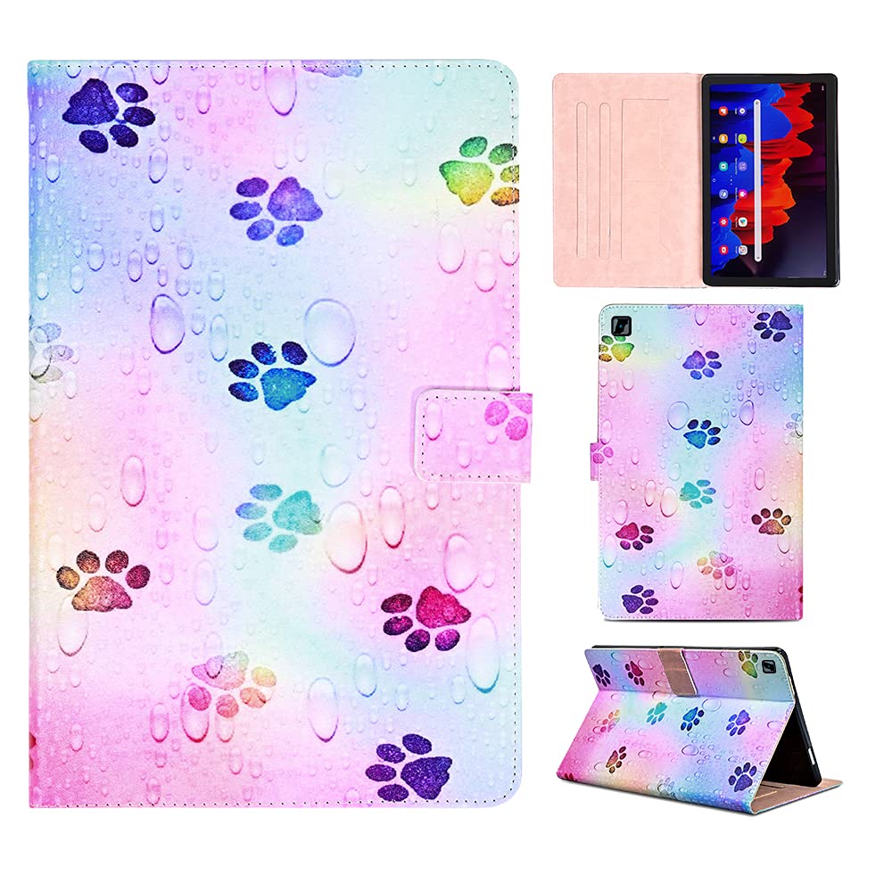 Auslbin Hülle für Galaxy Tab A7 2022/2020 10,4 Zoll PU Standfunktion Leder Hülle Magnetisch Tablet Schutzhülle für Samsung Galaxy Tab A7 SM-T500/T503/T505/T509 - Fußabdruck