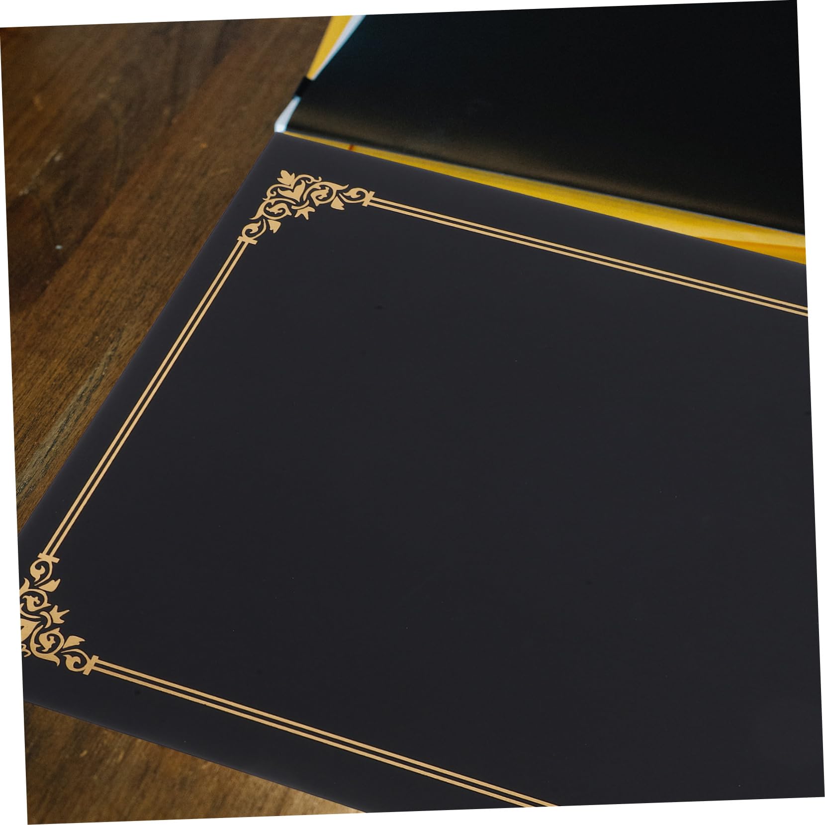 Pochettes en Papier Noir Design Élégant pour Certificats Lot de 10 Protège et Présente Vos Diplômes pour Bureau et Maison
