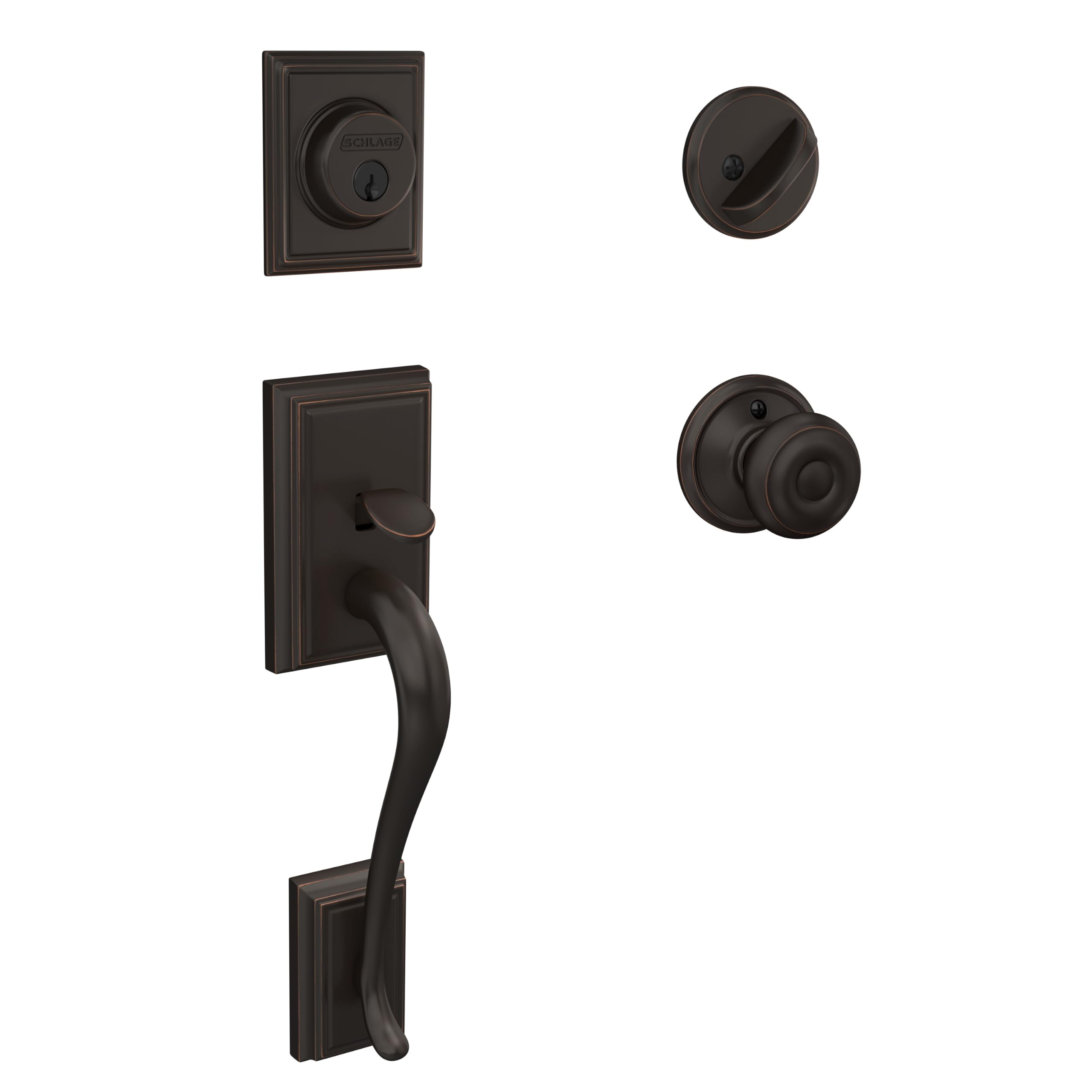 Schlage Addison Handleset Georgischen düğme, iç, F60 ADD 716 GEO