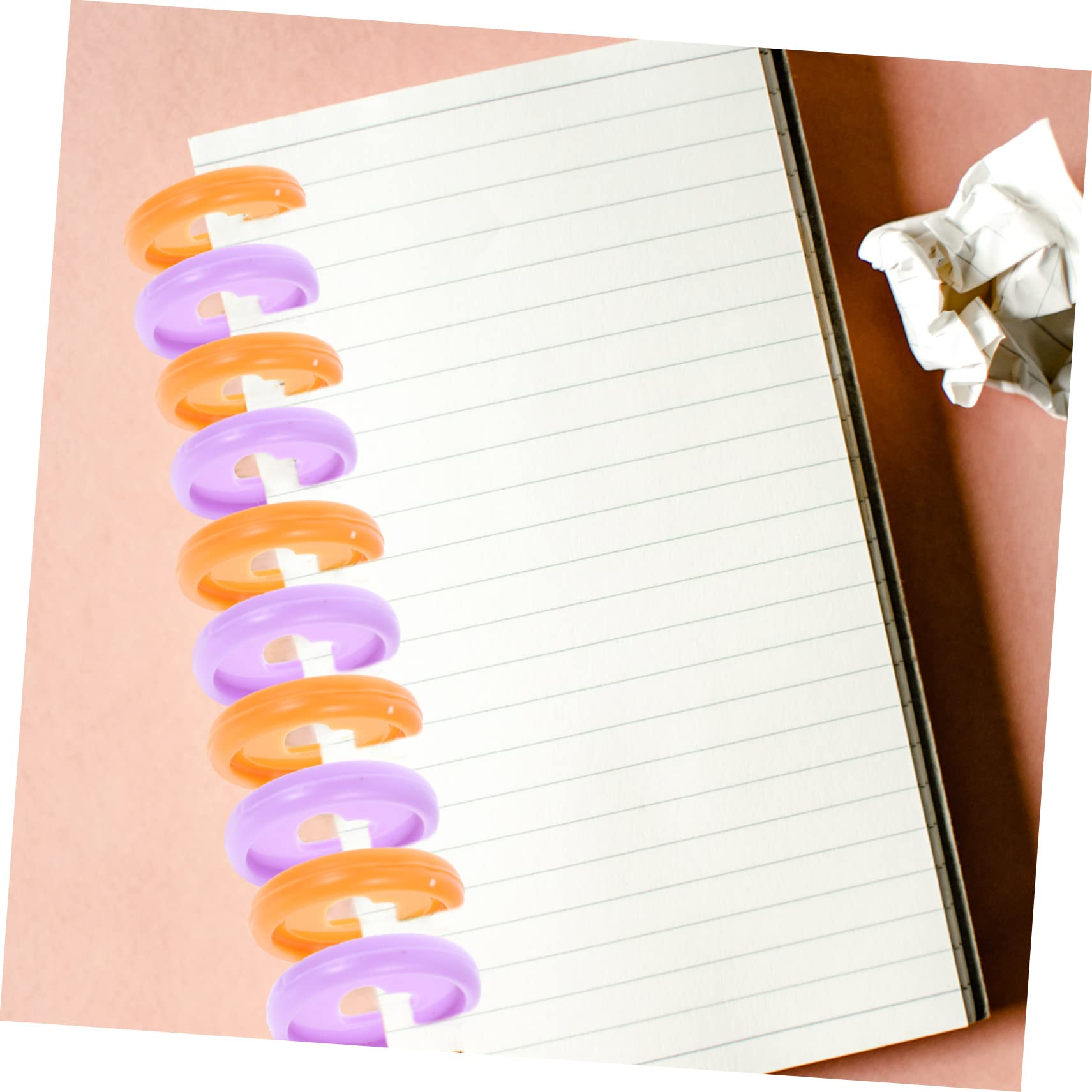 Cabilock 5 Set di Raccoglitori da Mm in Plastica per Rilegatura di Libri Anelli Raccoglitori a Forma di Cuore per Ufficio per Progetti di Pianificatori di Quaderni 40 Pezzi*5