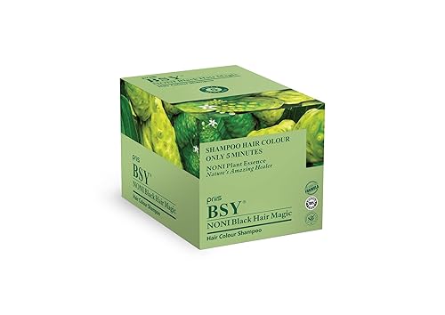 Miniatura 6 de BSY Noni Black Hair Magic Shampoo | Color de cabello | 10 minutos de tinte para el cabello sin amoníaco a base de champú | 0.7 fl oz X 12