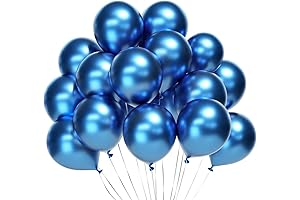 5 Inch Wonderful Blue Metallic Chrome Balloons