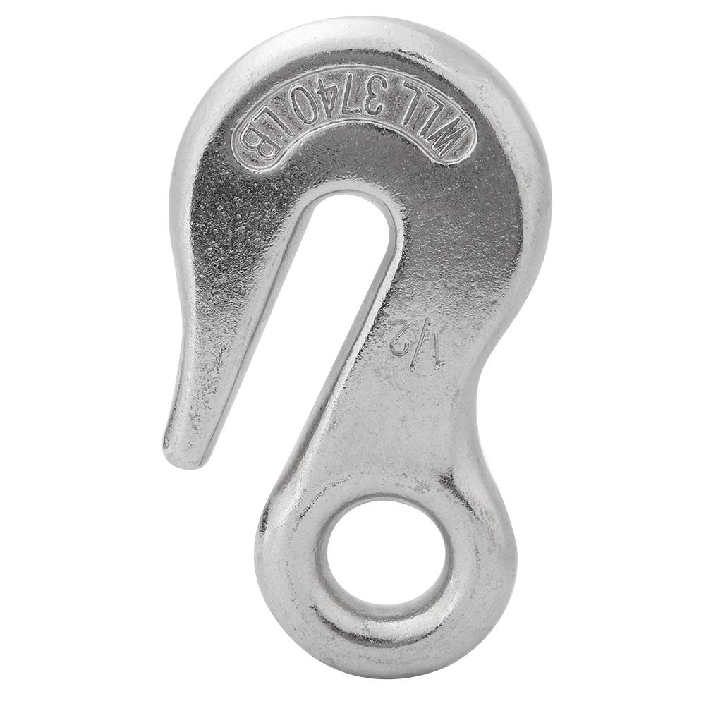 Tomotato Stainless Steel Eye Lifting Cargoes Snap Hooks Marine Boat Hook for Lifting Rowing Boat Kayak Accessory (1/2?)