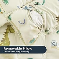 Vista 4 de Wake In Cloud - Toddler Nap Mat with Pillow and Blanket, for Kids Boys Girls Ages 3 Plus in Kindergarten Daycare Preschool, Roll Up Sleeping Bag