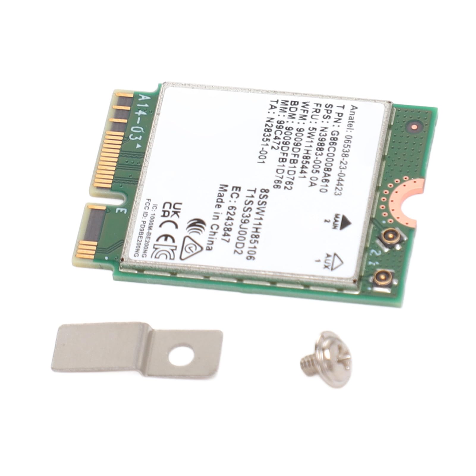 Fabater Scheda WiFi 7, Adattatore di Rete Wireless Tri Band Ad Alta velocità Fino a 5800Mbps, Scheda PCIe M.2 con Bluetooth 5.4 per PC Laptop (Nessuna antenna)