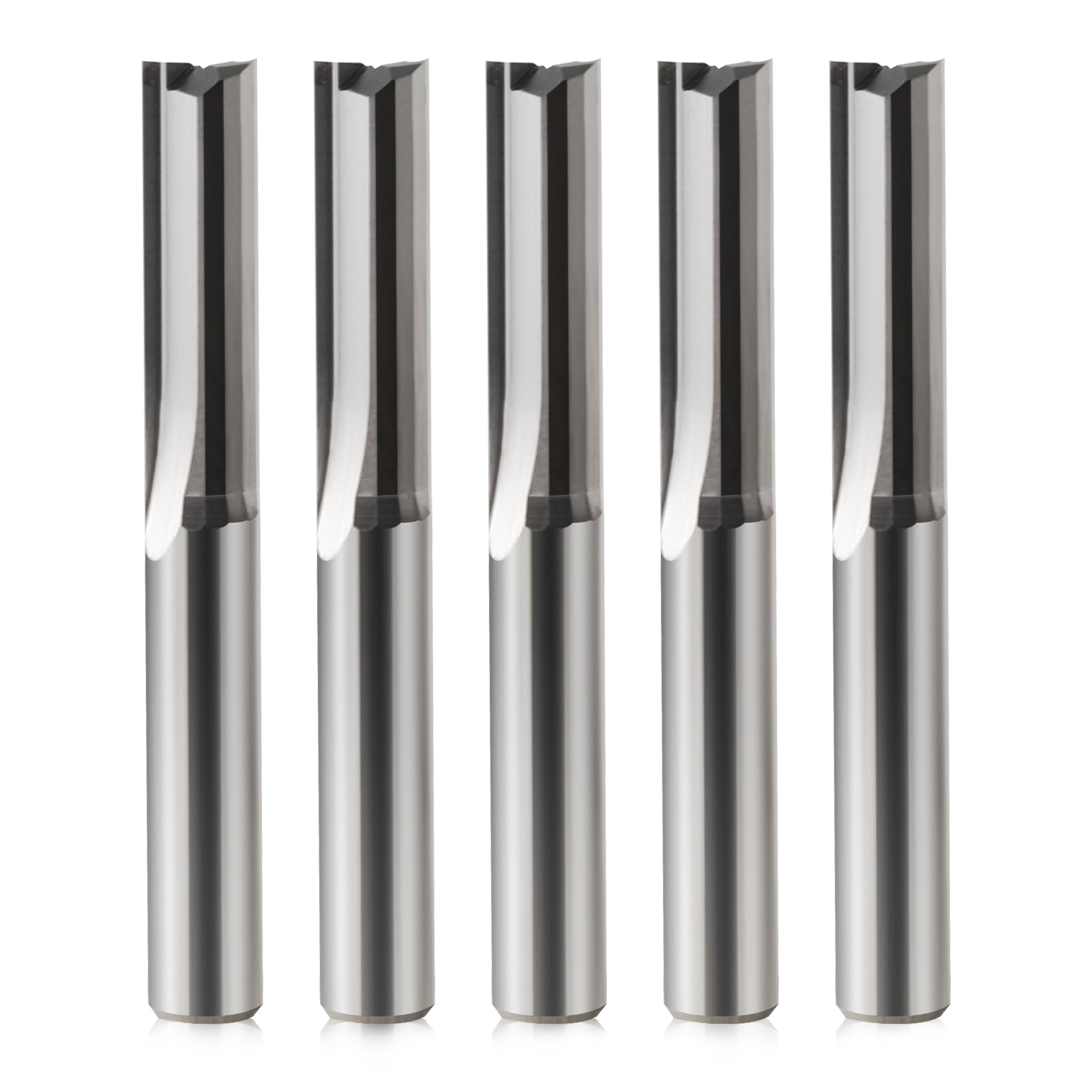 Zestaw 5 frezów do rowków 6 mm, trzpień 6 mm, frezy do routera, 2 flety, proste frezy do drewna, 22 mm, długość cięcia CNC, zestaw narzędzi do obróbki drewna