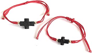 Mommy and Me Protection Bracelets Set of 2 Real Azabache Cross Charm - coolthings.us