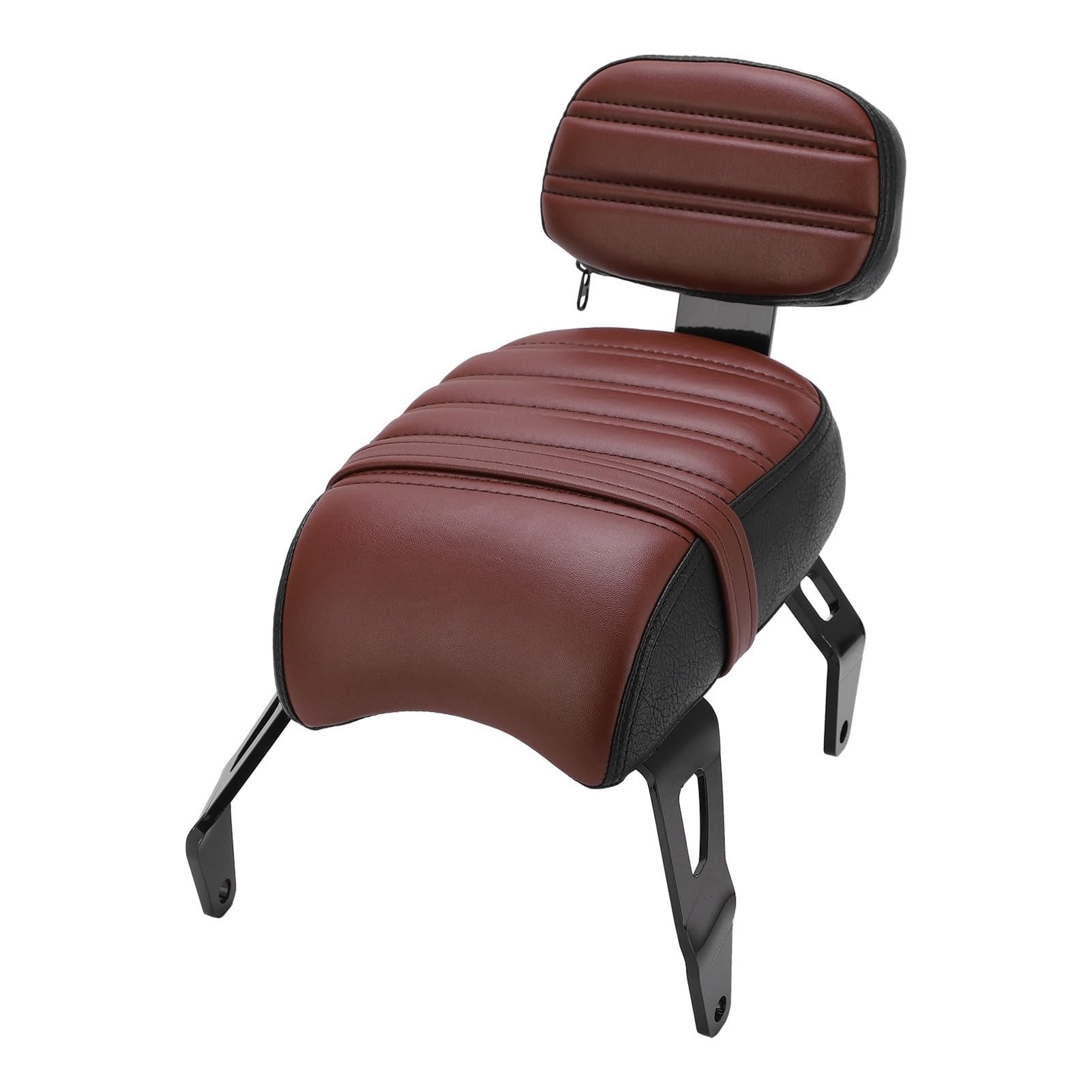 Reemplazo de Kits de Asiento de Pasajero Trasero con Respaldo, Accesorios de Motocicleta, para Indian Scout Bobber 2018-2023 (Marrón)