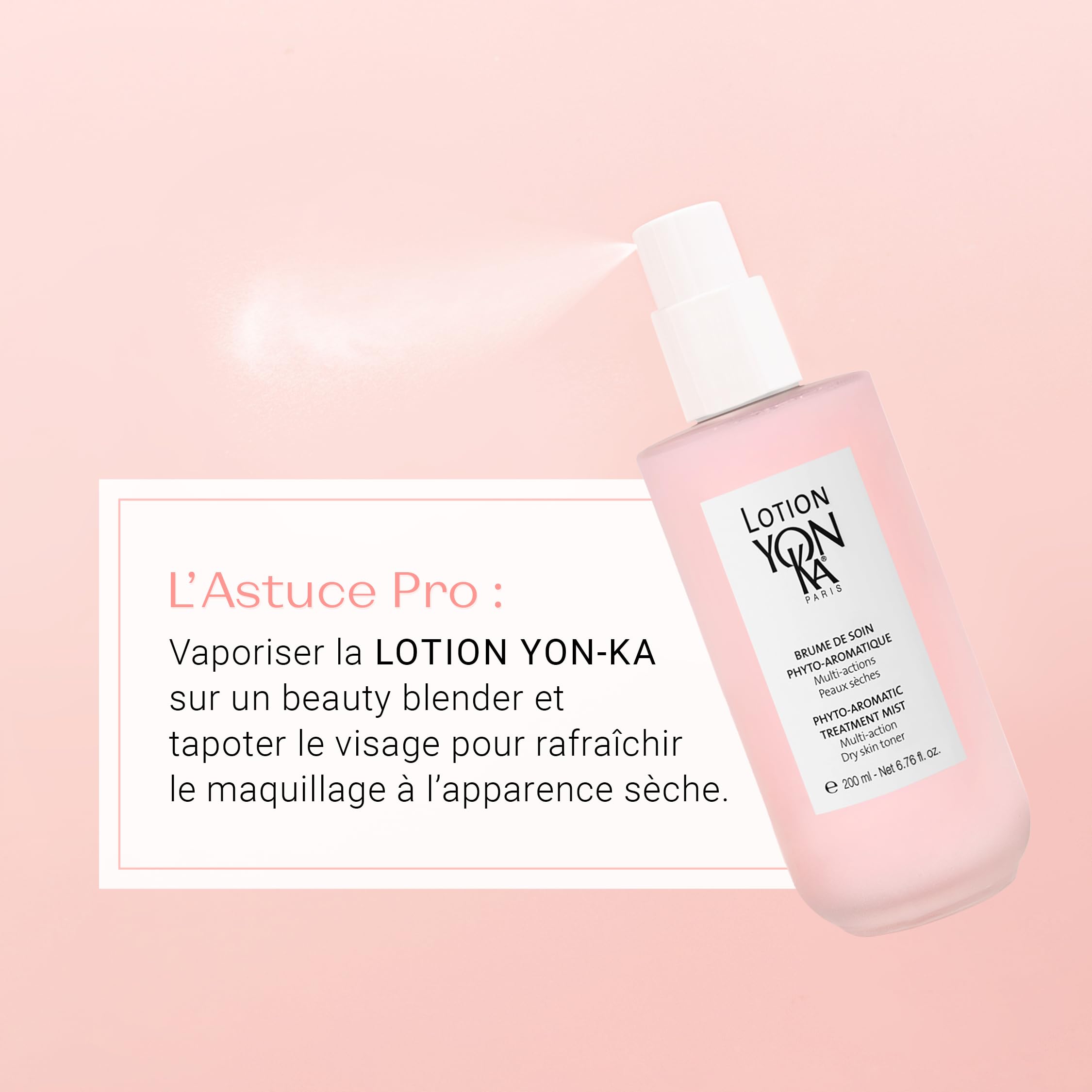 Lotion Tonique Yonka pour Peaux Sèches 200ml - Brume Vivifiante Sans Alcool - Hydrate, Purifie, Apaise et Rééquilibre - Aux 5 Huiles Essentielles - Spray Vaporisateur