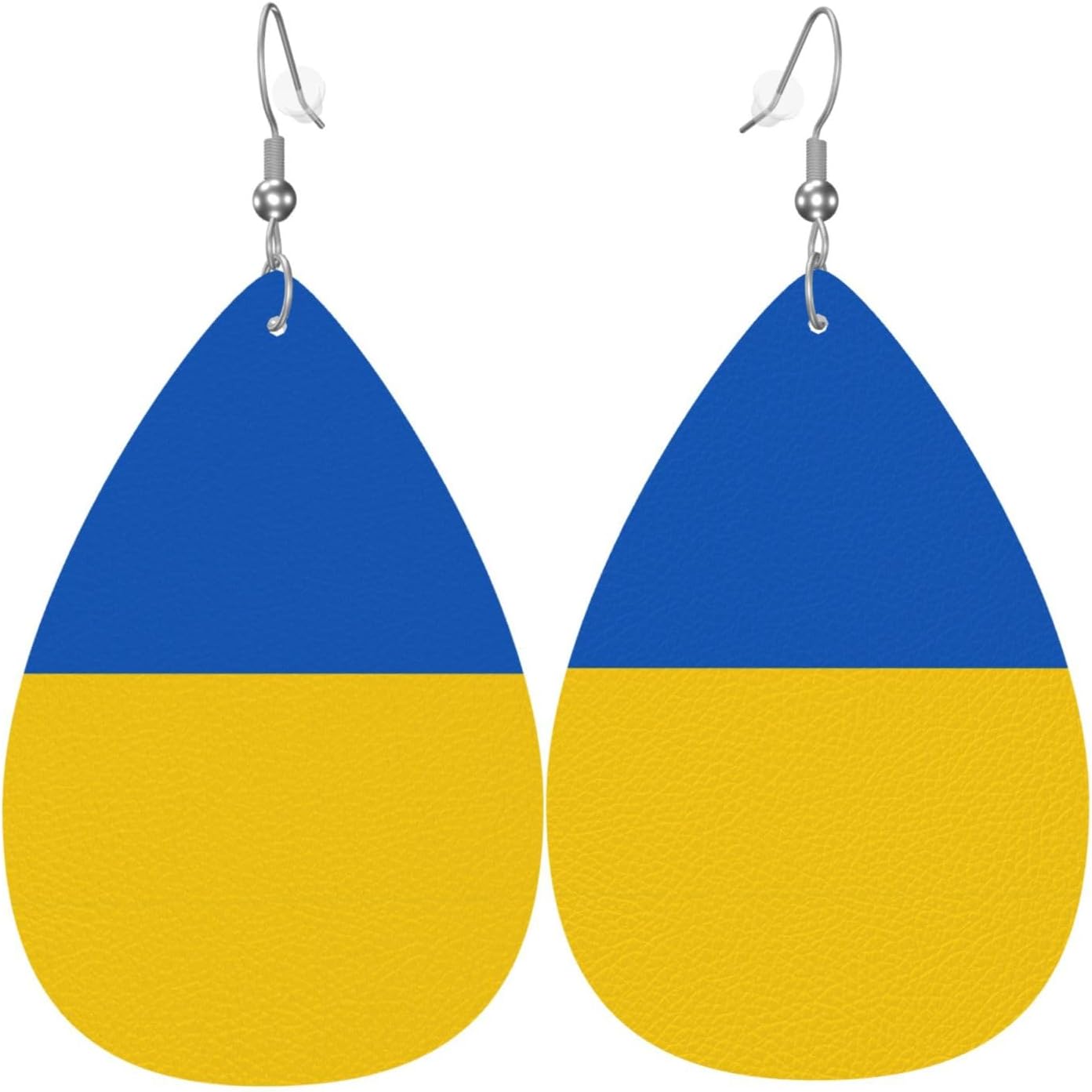 Country Flag Teardrop Earrings For Women Lightweight Leather Dangle Earrings Patriotic Jewelry Gifts