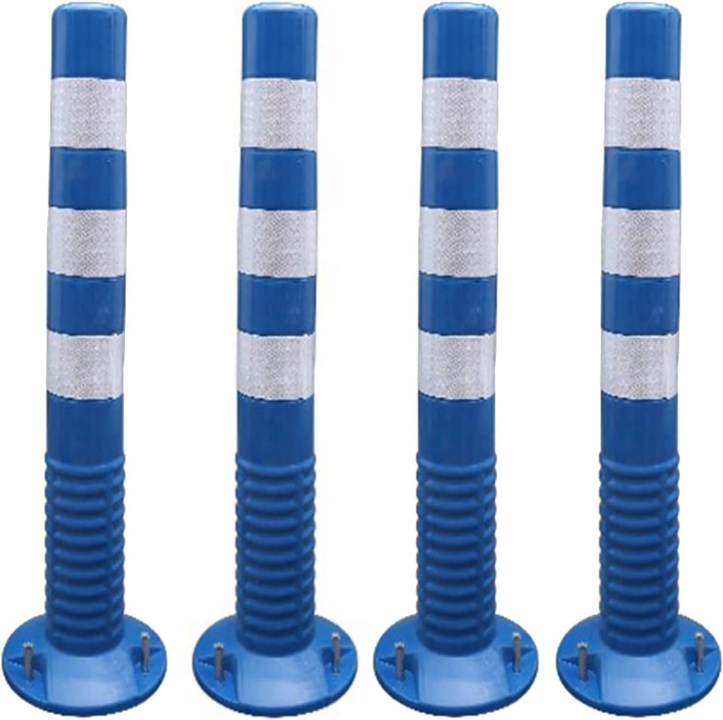 Bornes de stationnement réfléchissantes en caoutchouc souple pour protection routière
