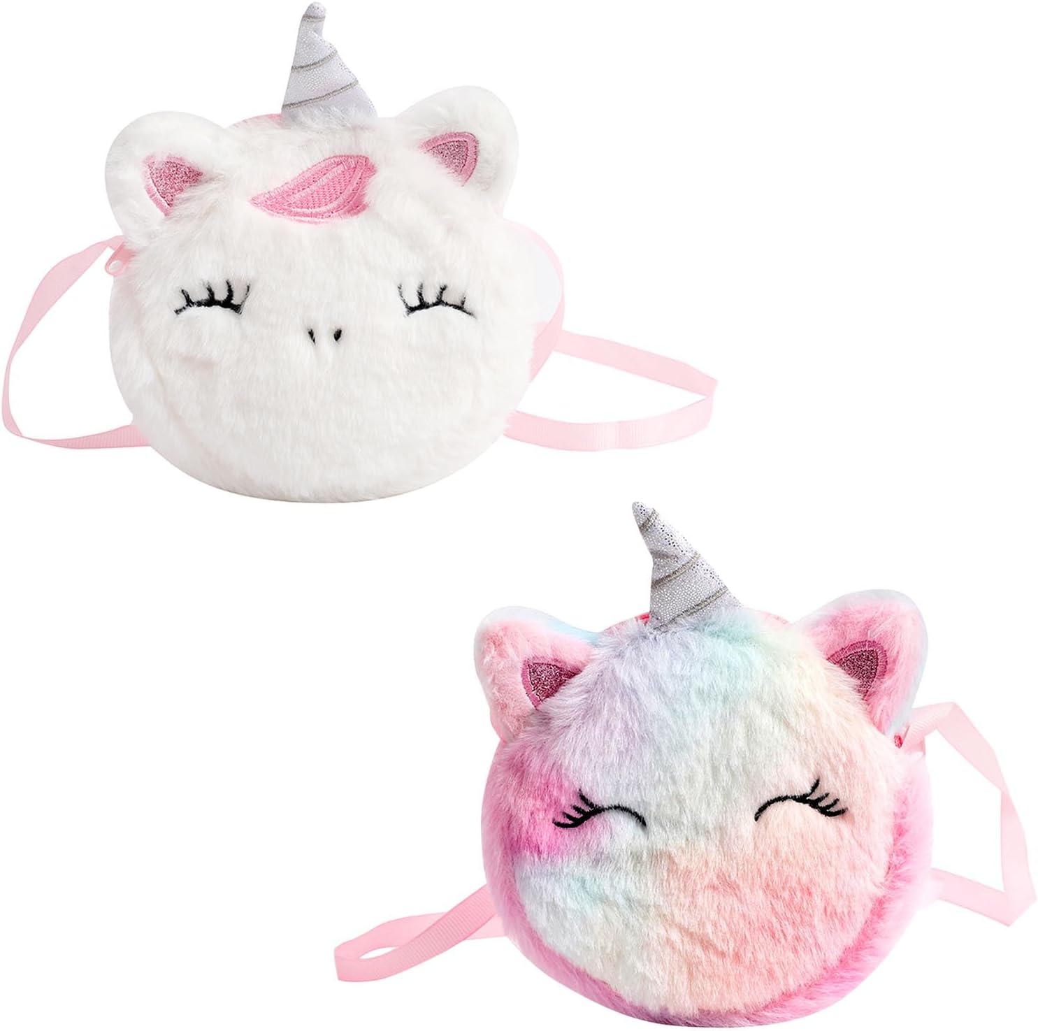 AWAVM2 Plush Shoulder Bags, Cross-Body Girls' Handbag, Kids Cute Shoulder Bag, Zero Girls Purse, Princess Gift